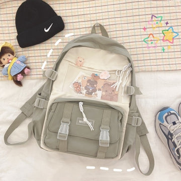 Kylethomasw Cute Girls Backpack Women Large Capacity Ins Simple School Bags for Teens Female Korean Harajuku School Student Bookbag Ladies